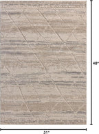 Loloi Amber Lewis Monty Collection MOT-02 Ivory/Natural 2'-7" x 4', .50" Pile - Image 2