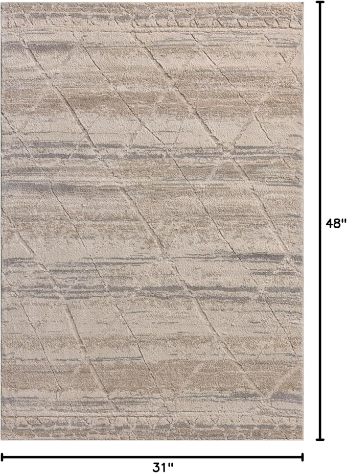 Loloi Amber Lewis Monty Collection MOT-02 Ivory/Natural 2'-7" x 4', .50" Pile - Image 2