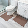 Bosap Bathroom Rugs Set 2 Pieces, Thin Bathroom Mats, Toilet Rugs, Quick Dry by BosapDirect