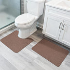 Bosap Bathroom Rugs Set 2 Pieces, Thin Bathroom Mats, Toilet Rugs, Quick Dry by BosapDirect