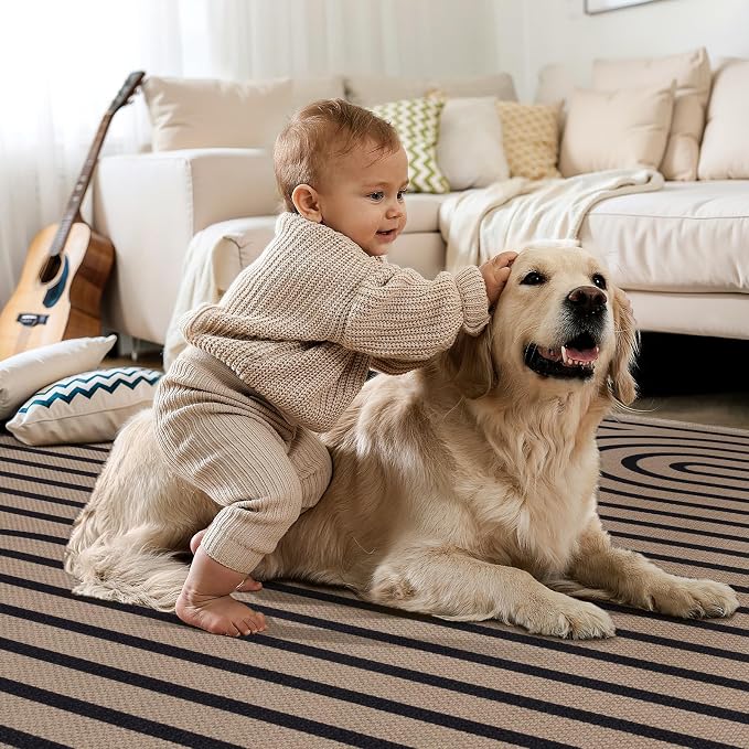 Tangsoo Easy Jute 5x7 Large Washable Area Rug - Image 6