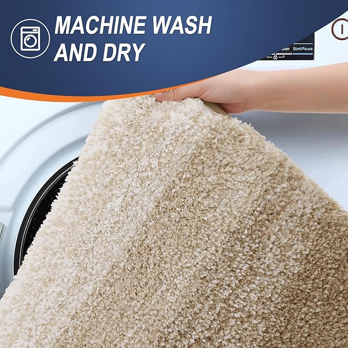 OLANLY Bathroom Runner Rugs Mat 47x24, Extra Soft Absorbent Microfiber Bath Rugs - Image 5