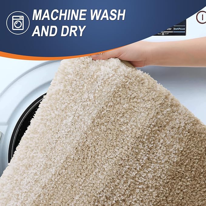 OLANLY Bathroom Runner Rugs Mat 59x24, Extra Soft Absorbent Microfiber Bath Rugs - Image 5