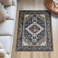 Lessymo 4 x 6 Area Rugs for Living Room- Machine Washable Area Rugs Boho Faux by Lessymo