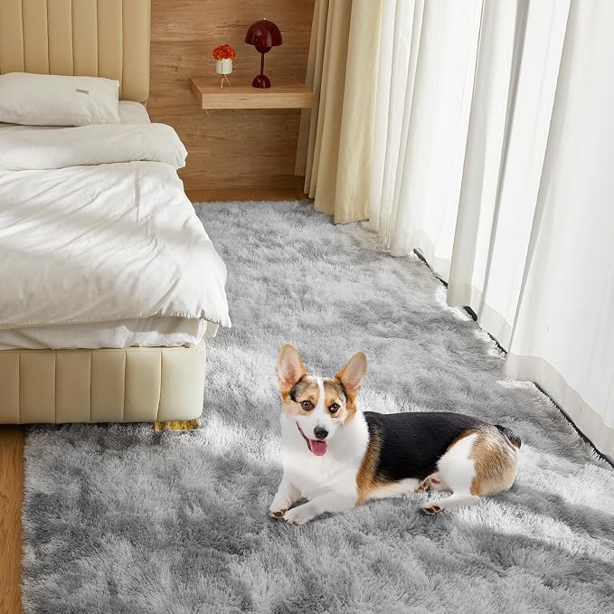 5X8 Ultra Soft Rug for Living Room, 5X8 Fluffy Shag Area Rug for Bedroom - Image 3