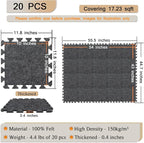 TroyStudio Thick Sound Absorbing Interlocking Floor Mats, Non-Slip Anti - Image 2