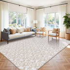 Vaukki 8x10 Area Rug for Living Room, Soft Fluffy Washable Modern Floral Indoor - Image 8