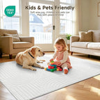 Pauwer 4x6 Washable Area Rugs for Living Room Modern White Solid Color Soft - Image 7