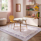 LIVEBOX Machine Washable Area Rugs 5x7 Lavender Rug Girls Bedroom, Soft - Image 4