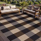 Tangsoo Checkered Easy Jute Rug 5x7 Large Washable Area Rug - Image 2
