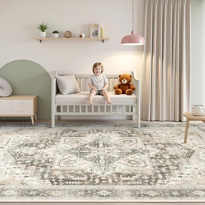 Rugflix 9x12 Area Rugs for Living Room, Machine Washable Rug Non Slip Stain - Image 7