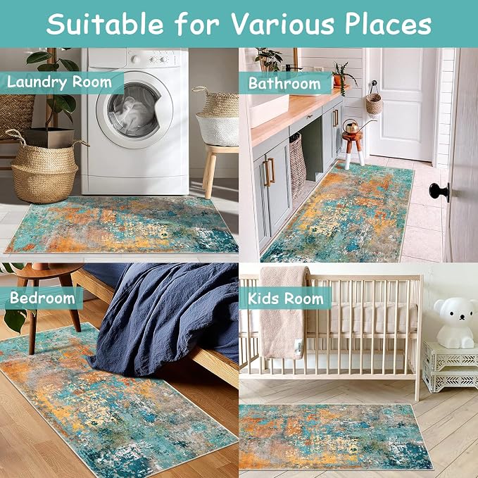 Lahome Kitchen Rugs, 2x4 Washable Rug - Image 5
