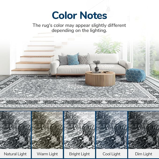Lessymo Washable 8FT Round Area Rugs - Image 8