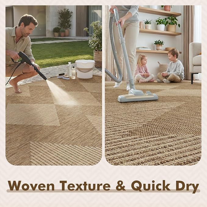 MontVoo-Outdoor Rug Carpet Patio Rug 8x10 Polypropylene Indoor Outdoor Rugs - Image 3