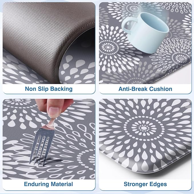 LuxStep Kitchen Mats for Floor, Cushioned Rug Anti-Fatigue Mats for Kitchen - Image 5
