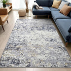 Toneed Abstract Area Rug Modern Washable Rug Soft Non Slip Rug Low Pile - Image 5