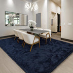 BENRON Navy Blue Fluffy Rugs for Living Room Bedroom 4x6, Soft Plush Fuzzy - Image 3
