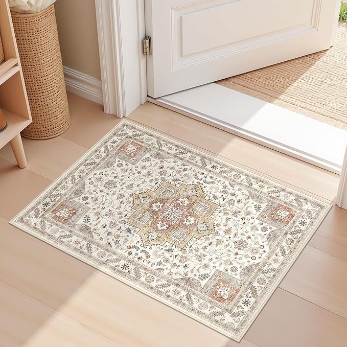 Vintage Living Room Area Rug 2x3 by COTILED