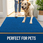 OLANLY Dog Door Mat for Muddy Paws 36x24, Ultra Absorbent Chenille Mud Doormat - Image 6