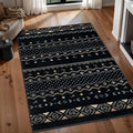 SERISSA 3x5 Area Rugs for Living Room, Washable Non-Slip Black Gold Grad Small by SERISSAHomeDecorCollection