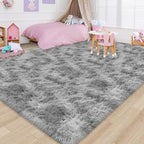 8x10 Area Rugs for Living Room Soft Fluffy Grey and White Rug for Bedroom Under - Image 8