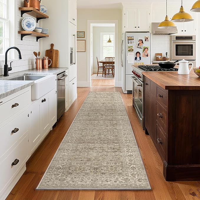 Machine Washable Kitchen Runner Rugs: 2'x10' Hallway Rug Stain Resistant Non by palohom