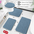 OLANLY Bathroom Rugs 32x20, Extra Soft Absorbent Chenille Bath Rugs, Rubber - Image 2