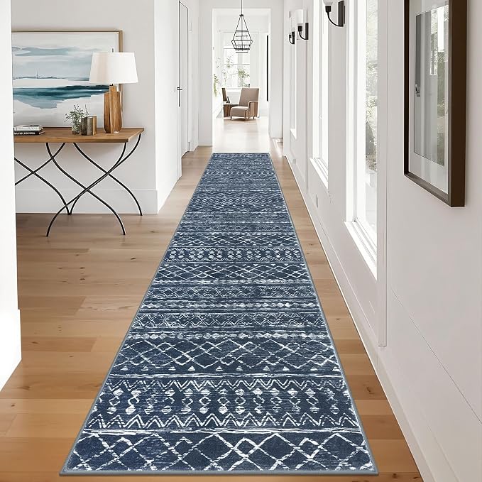 KUTA Boho Runners for Hallways 2.6x12 ft Moroccan Washable Runner Rug Non-Slip - Image 3