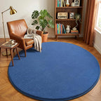 Amearea Blue Round Area Rugs 4ft Washable Circle Rugs - Image 6