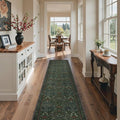 GENIMO Washable Floral Runner Rug 2x10, Non-Slip Long Hallway Carpet by GENIMO