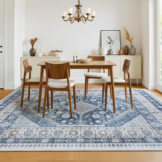 6x9 Washable Area Rugs, Large Living Room Rug, Vintage Boho Carpet, Non Slip - Image 5