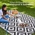 OLANLY Waterproof Outdoor Rug 5x8 ft, Outdoor Plastic Straw Rug - Image 3