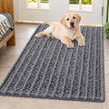 Smiry Dog Door Mat for Muddy Paws 40x32, Absorbent Dirt Trapper, Non-Slip by Smiry