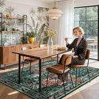 Moynesa Leopard 5x7 Area Rug, Boho Washable Living Room Rug, Non Slip Rugs - Image 6