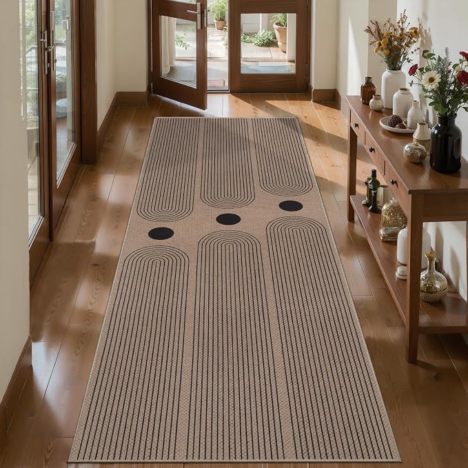 Tangsoo Rainbow Easy Jute Rug 2x5 Washable Kitchen Runner by Tangsoo