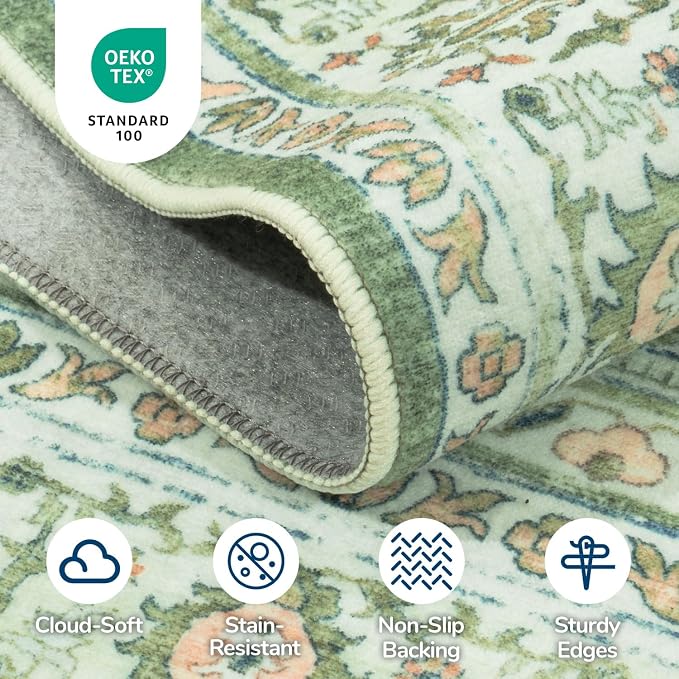 Lessymo 5x7 Washable Area Rug - Image 5
