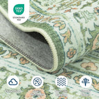 Lessymo Washable Area Rug for Living Room, 8x10 Light Green Large Rugs - Image 5