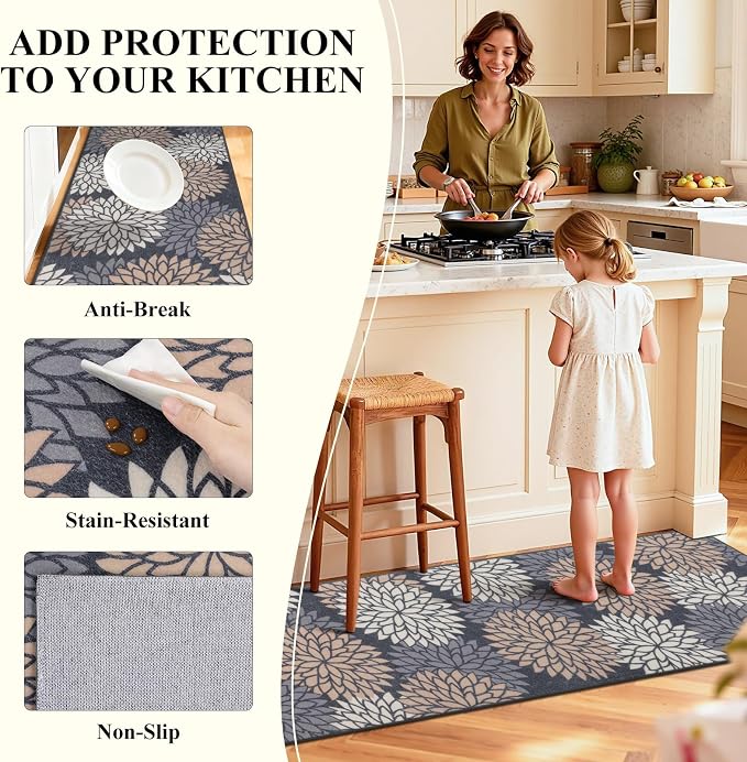 Ileading Boho Kitchen Rugs Sets 3 Piece - Image 3
