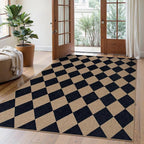 Lahome Colette Checkered Easy Jute Outdoor Rug, 5x7 Area Rugs - Image 8