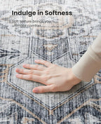 AMADA HOMEFURNISHING 8x10 Washable Area Rug, Low-Profile Large Area Rug - Image 5