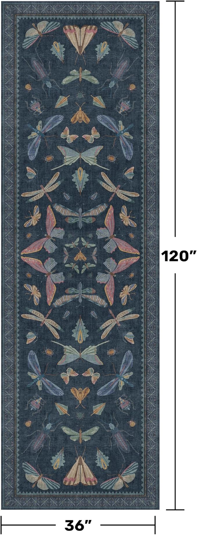 3x10 Vintage Hallway Rug Runner, Washable Non Slip Carpet - Image 2