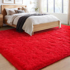 BENRON Soft Fluffy Rugs for Living Room 8 x 10 Red, Extra Large Area Rug for - Image 2