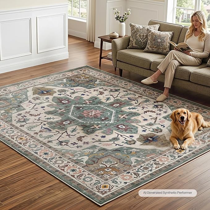 HOOBRO 5 x 7 Area Rugs Washable, Living Room Rugs, Non-Slip Rug Stain Resistant - Image 2
