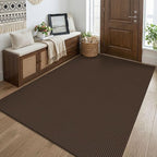 KOZYFLY Washable 4x5 Entry Woven Area Rug, Braided Throw Rugs by KOZYFLY