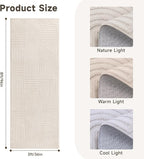Pauwer 3x8 Washable Area Rugs for Living Room Modern Beige Solid Color Soft - Image 2