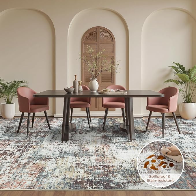 8x10 Area Rugs for Living Room, Abstract Modern Washable Rug, Indoor Soft - Image 6