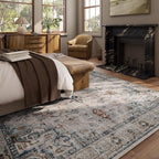 10x14 Area Rugs for Living Room: Washable Bedroom Rug Boho Vintage Rugs Stain - Image 3