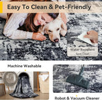 RELEANY Washable Area Rugs 9'x12' Non-Slip Modern Abstract Soft - Image 4