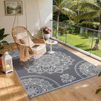 Pauwer Waterproof Outdoor Rug 8x10, Reversible Plastic Straw Patio Camping Rug - Image 6
