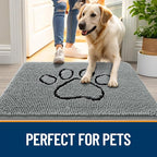 OLANLY Dog Door Mat for Muddy Paws 47x20, Paw Print Design, Absorbs Moisture - Image 6